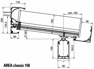 AREA Classic 150 Wandanschluss