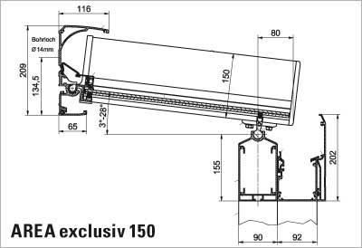 AREA Exclusiv 150 Wandanschluss