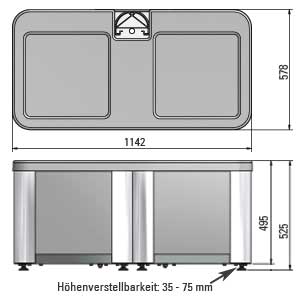 Gastro Sunrain Betonfuß