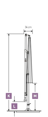 Technische Details des Ampelschirms MEZZO von May Bild1