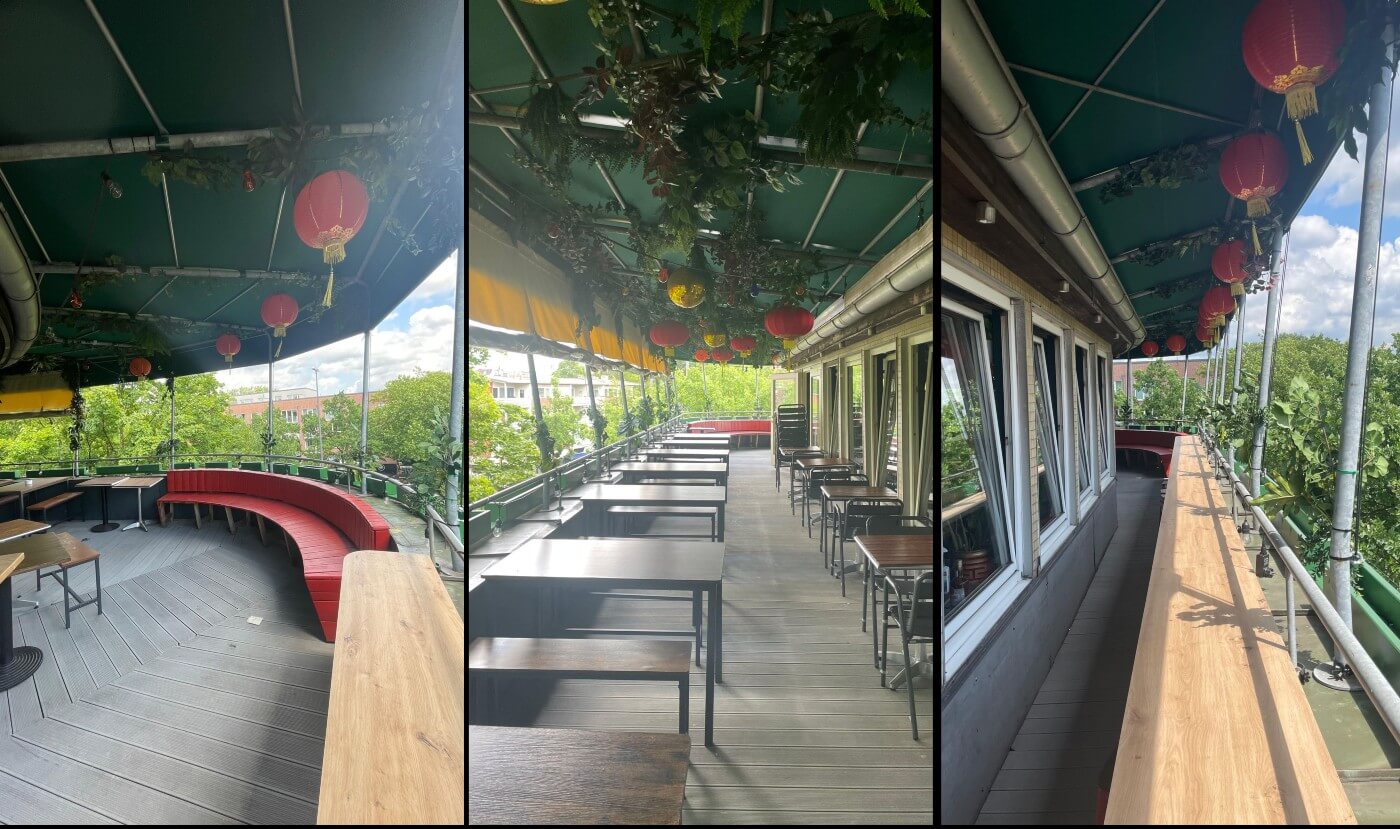 Plane für die Dachterrasse eines Restaurants in Hamburg