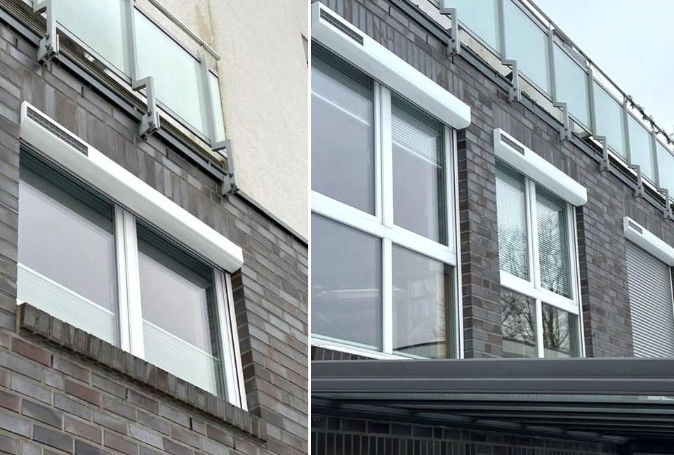 realisiertes Zschimmer Projekt Solar-Rollläden an einem Mehrfamilienhaus nachgerüstet