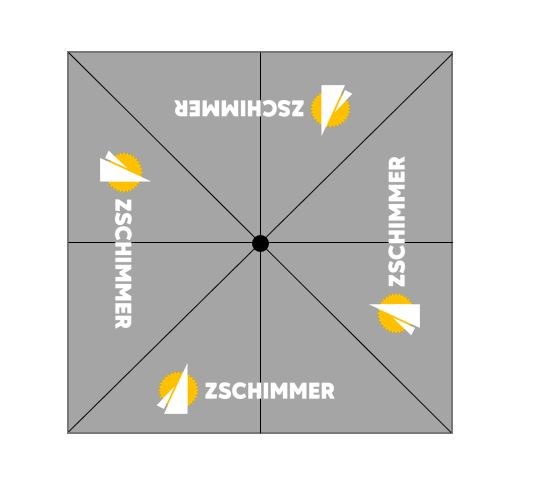 Bedruckung Schirm