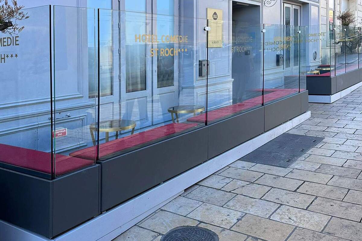 Sitzbank - Windschutz