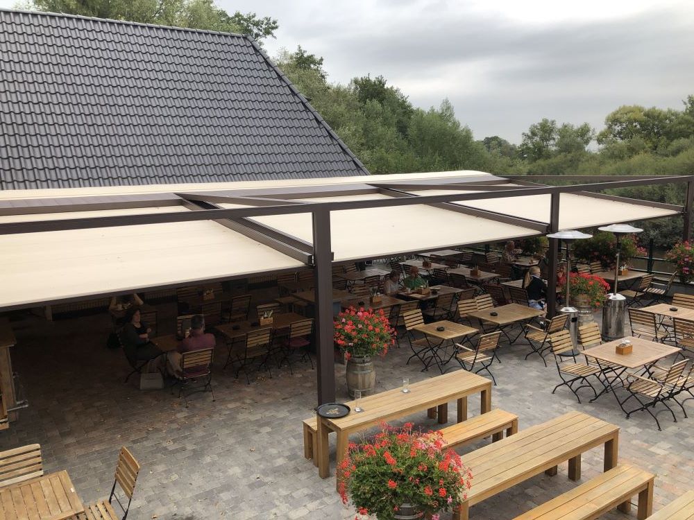 Zschimmer - Pergola Sunrain Q - Markise - Freistehend - Terrassenfaltdach