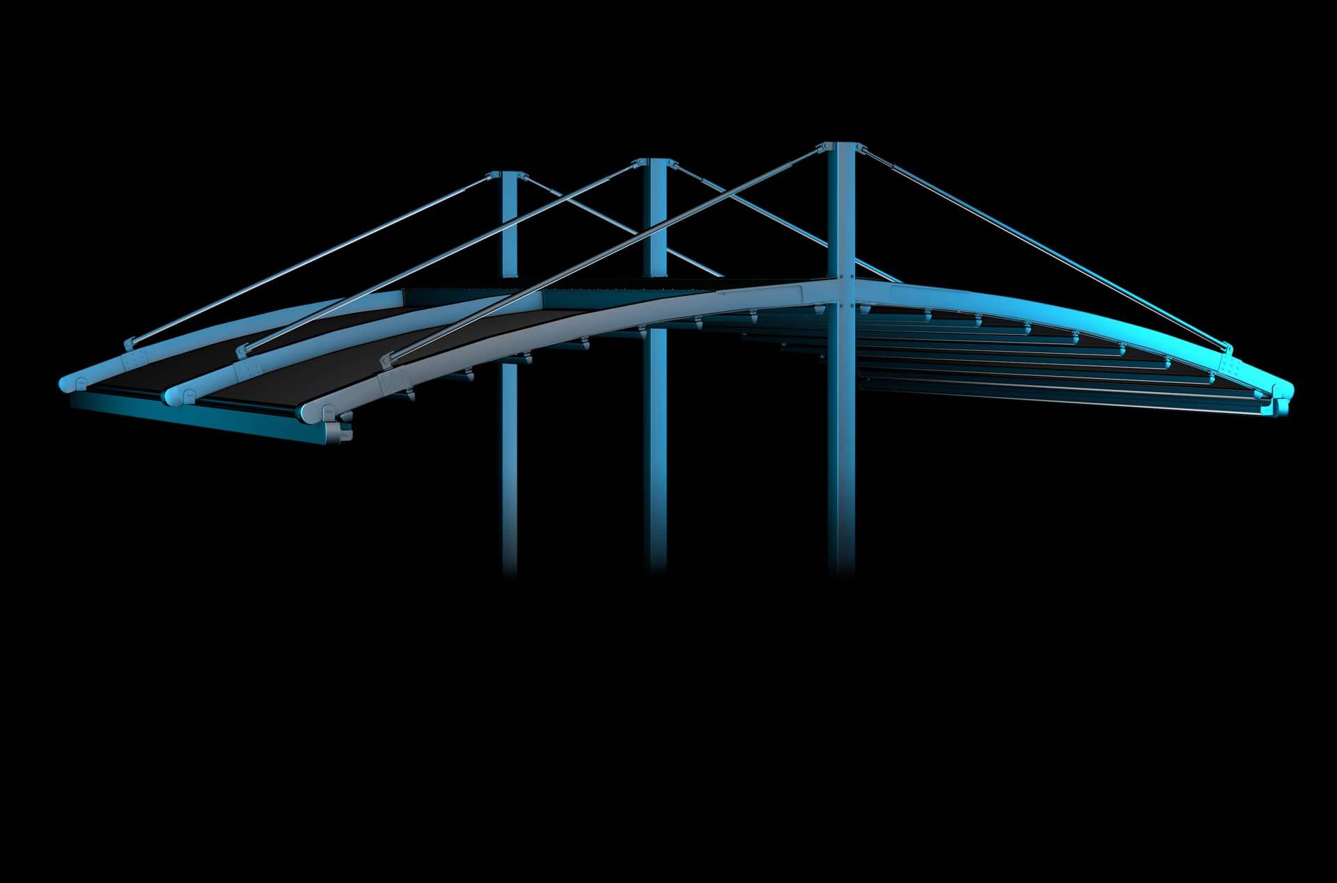 Zschimmer - Palmiye - Bridge - Terrassendach - Markise - Freistehend -  Bild 3