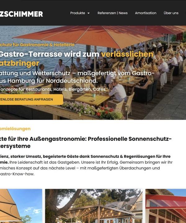 www.zschimmer-gastronomie.de - ein Screenshot vom Zschimmer Gastro-Fachportal