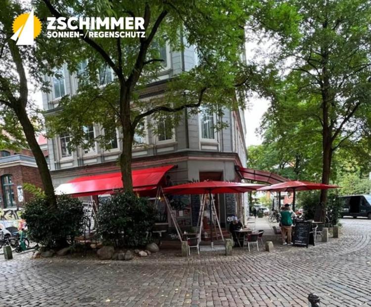 Sunrain Markise und Schatello im Cafe Geyer