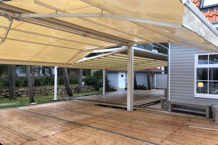 Zschimmer - Pergola Sunrain Q - Markise - Freistehend - Terrassenfaltdach