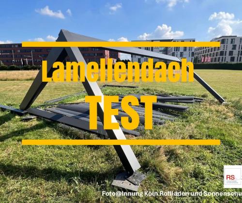 kollabiertes Lamellendach im Test der R+S Innung Köln