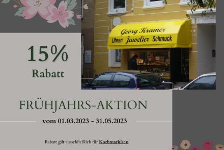 15% Rabatt auf Korbmarkisen