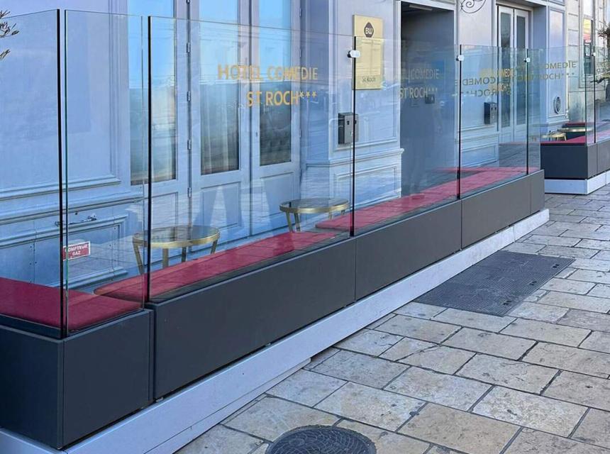 Sitzbank - Windschutz